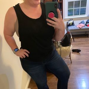 Lorna Jane XL black mesh women’s workout top